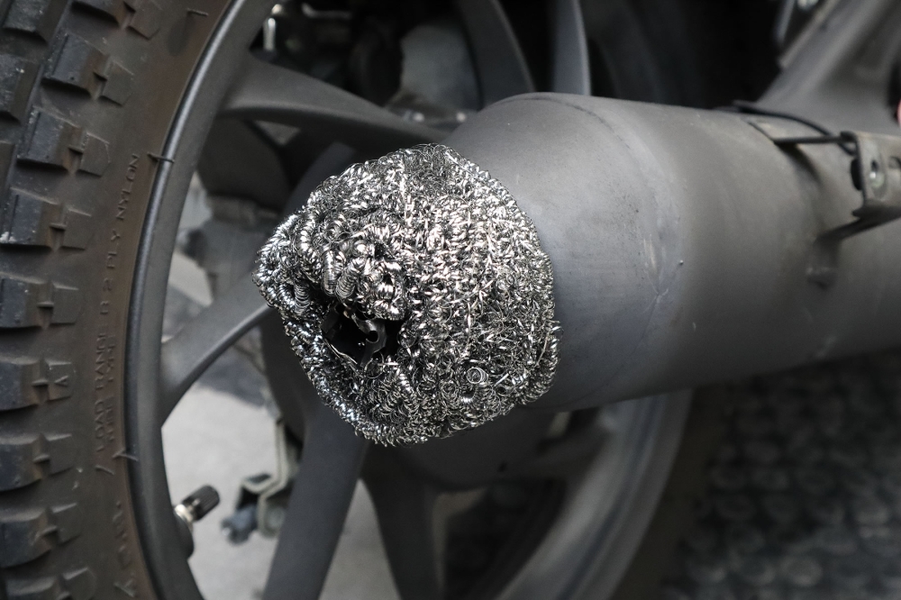 Dio110の純正マフラー消音