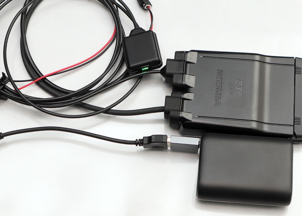 バイク用ETC車載器のUSB電源タイプC変換
