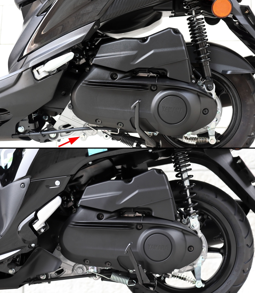 ヤマハFazzioとJOG125のクランクケースカバー