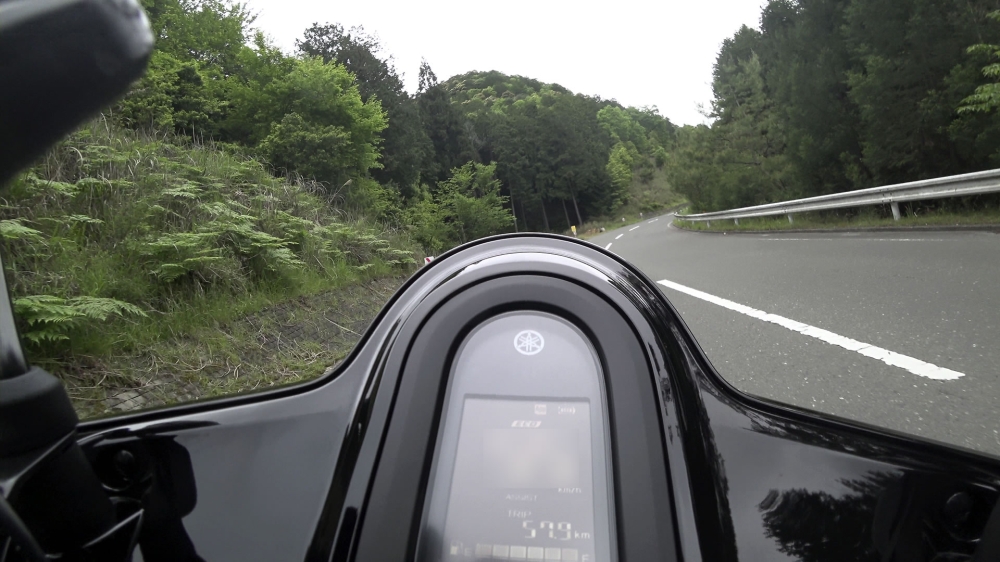FAZZIOでワインディングを走る