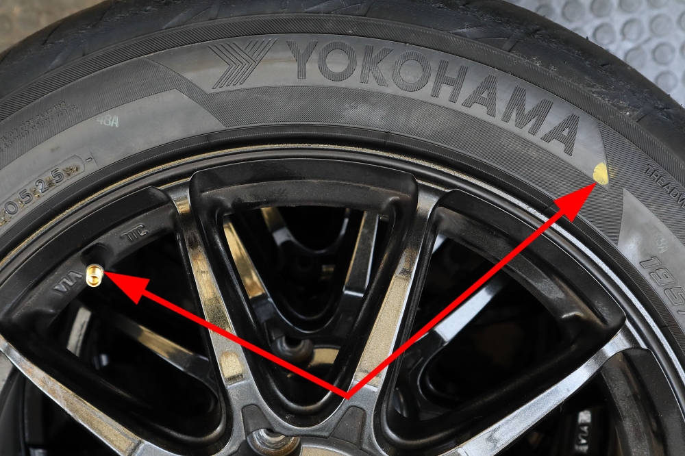 タイヤの滑りによるホイールのズレ