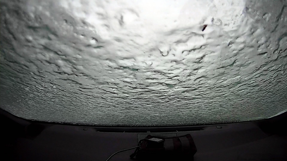 冬の国道161号水跳ね2