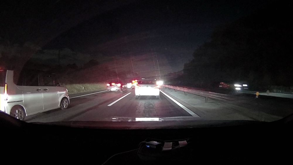 国道161号バイパスの事故渋滞