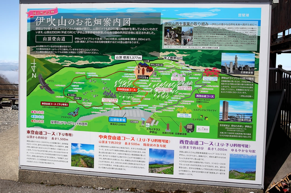 伊吹山の看板