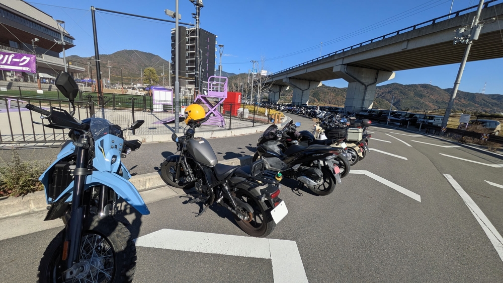 サンガスタジアムの臨時駐輪所