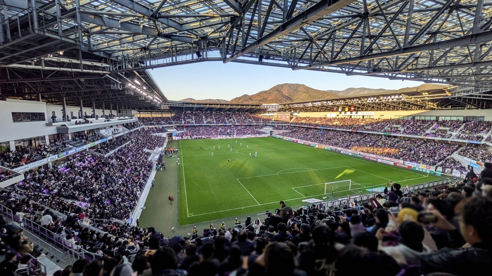 試合終了後のサンガスタジアム
