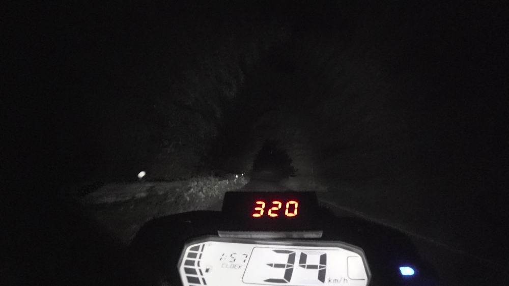 KLX230シェルパ夜間走行