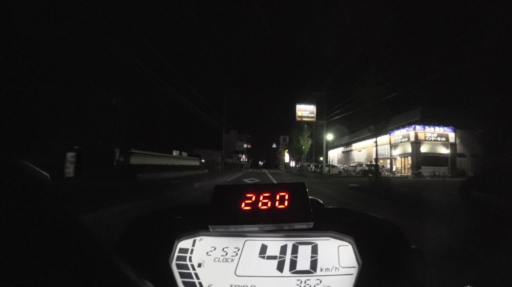 KLX230シェルパ夜間走行2