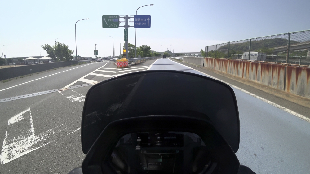 NMAX155と淡路IC