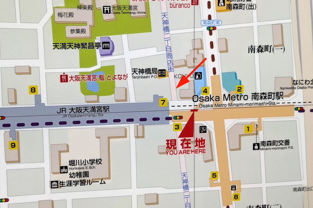 南森町駅周辺マップ